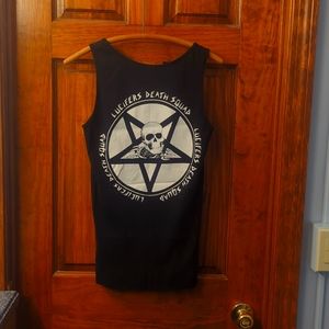 Lucifers Death Squad Ladies Black Tank Size Medium
